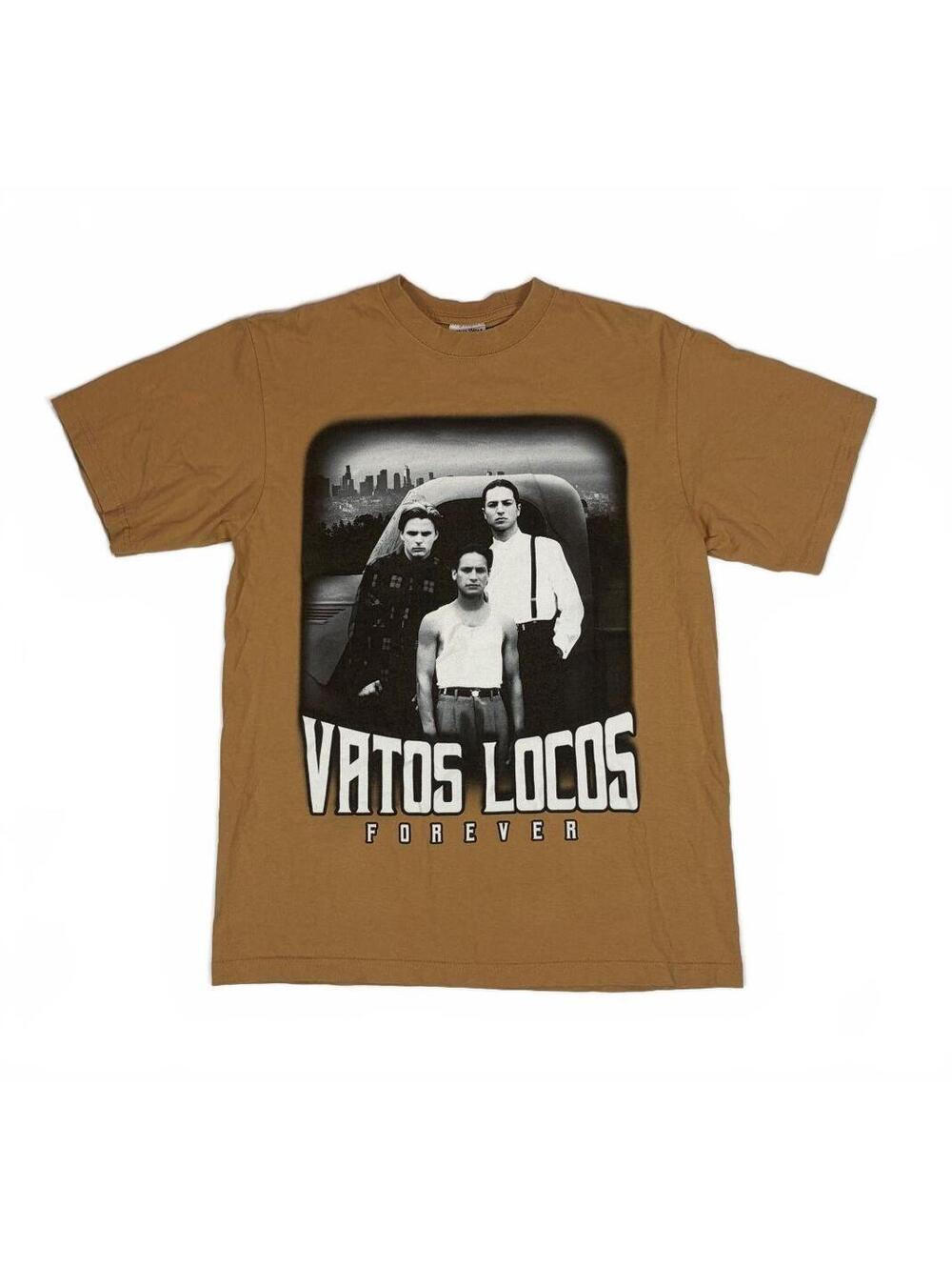 Chicano Shaka Wear Men's L Brown Blood In Blood Out Vatos Locos Heavyweight Tee